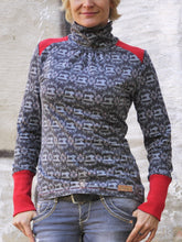 Load image into Gallery viewer, Blue Print High Collar Women's Tops
