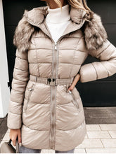 Load image into Gallery viewer, Autumn and Winter Fashion Fur Collar Warm Ladies Down
