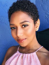 Load image into Gallery viewer, Fashion Black Natural Curly Synthetic Wig
