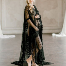 Load image into Gallery viewer, Pure Color Mesh Loose Sexy Maternity Dress
