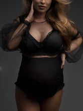 Load image into Gallery viewer, Fashion Sexy Solid Color Down One-piece for Pregnant Women
