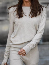 Load image into Gallery viewer, Casual Fashion Long-sleeved Top and Elastic Pants Suit
