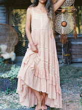 Load image into Gallery viewer, Women's Pink Sleeveless Cotton Dresses
