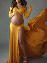 Load image into Gallery viewer, Maternity Sexy V-Neck Photography Long Dress
