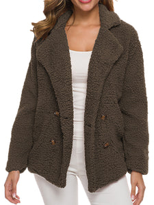 Autumn and Winter Thick Plush Ladies Jacket