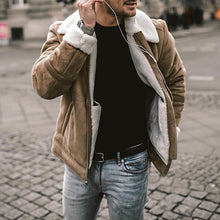 Load image into Gallery viewer, Loose Plush Lapel Men's Coats
