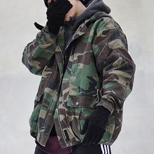 Load image into Gallery viewer, Autumn and Winter Fashion Camouflage Hooded Men&#39;s Pocket Jacket
