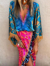 Load image into Gallery viewer, National Style Deep V Split Women's Dress

