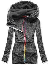 Load image into Gallery viewer, Colorful Zipper Sweatshirt Women's Coats
