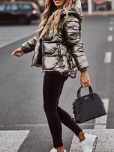 Load image into Gallery viewer, Fashionable Warm Hooded Ladies Cotton Jacket
