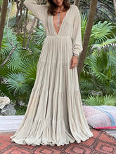 Load image into Gallery viewer, Long-Sleeved Cotton And Linen Women's Dress
