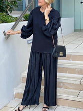 Load image into Gallery viewer, Plus Size Loose Round Neck Casual Women's Suit

