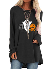 Load image into Gallery viewer, Halloween Personality Printed Loose Long-sleeved T-shirt Top
