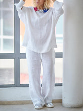Load image into Gallery viewer, Plus Size Linen Women's Casual Suit
