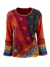 Load image into Gallery viewer, Color Block Casual Cotton Women's Tops
