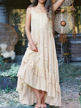 Load image into Gallery viewer, Women's Pink Sleeveless Cotton Dresses
