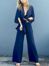 Load image into Gallery viewer, Cotton Linen Chiffon Lace Plus Size Women's Suit
