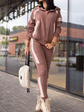 Load image into Gallery viewer, Hooded Zipper Top and Elastic Pants Ladies Fashion Suit
