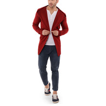 Load image into Gallery viewer, Cotton Red Hooded Men's Cardigans
