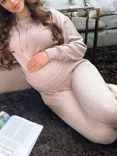 Load image into Gallery viewer, Casual Solid Color Hooded Maternity Suit
