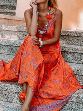 Load image into Gallery viewer, Fashion Holiday Style Sling Print Dress
