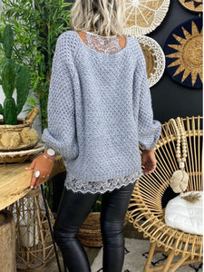 Autumn and Winter Warm Lace Ladies Sweater