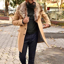 Load image into Gallery viewer, Fur Mid-Length Collar Men's Coats
