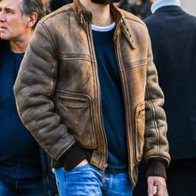 Load image into Gallery viewer, Fashion Stand-up Collar Warm Leather Jacket
