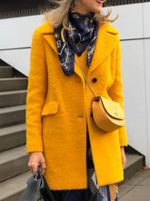 Load image into Gallery viewer, Fashion lapel single-breasted ladies coat
