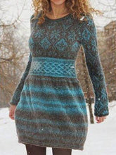 Load image into Gallery viewer, Women's Autumn and Winter Retro Printed  Sweater
