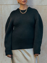 Load image into Gallery viewer, Maternity Casual And Comfortable Solid Color Knitted Long-Sleeved Top
