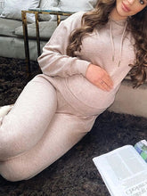 Load image into Gallery viewer, Casual Solid Color Hooded Maternity Suit
