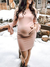 Load image into Gallery viewer, Floral Sleeve Maternity Dress
