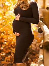 Load image into Gallery viewer, High Stretch Soft Maternity Mid-length Sweater
