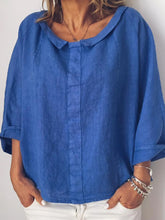 Load image into Gallery viewer, Women's Casual Long Sleeve Blouse And Shorts Suit
