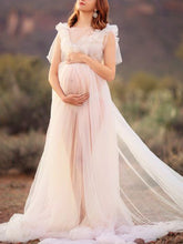 Load image into Gallery viewer, Literary Fashion Sexy Solid Color Maternity Dress
