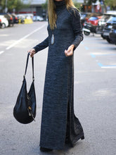 Load image into Gallery viewer, High Neck Long Sleeve Knit Dress
