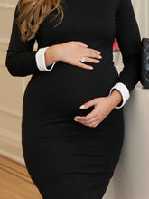 Load image into Gallery viewer, Comfortable and Elegant Lapel Dress for Pregnant Women
