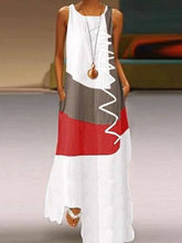 Load image into Gallery viewer, Round Neck Stitching Sleeveless Fashion Dress
