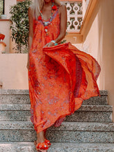 Load image into Gallery viewer, Fashion Holiday Style Sling Print Dress
