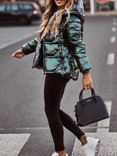 Load image into Gallery viewer, Fashionable Warm Hooded Ladies Cotton Jacket
