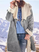 Load image into Gallery viewer, Casual Faux Sueded Turn-down Collar Long Sleeve Winter Coat
