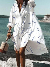 Load image into Gallery viewer, Plus Size Lapel Long Shirt Loose Women's Dress
