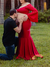 Load image into Gallery viewer, Strapless Tube Top Sexy Photo Maternity Dress
