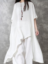 Load image into Gallery viewer, Fashion Loose Solid Color Cotton and Linen Suit
