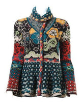 Load image into Gallery viewer, Colorblock Stand Collar Buttons Women's Coat
