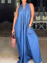 Load image into Gallery viewer, Casual V-neck Sleeveless Loose Dress
