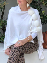 Load image into Gallery viewer, Fashion Lady Fur Ball Decoration Shawl Top
