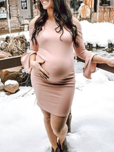 Load image into Gallery viewer, Floral Sleeve Maternity Dress
