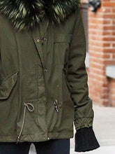 Load image into Gallery viewer, Fashion Fur Collar Plus Velvet Ladies Winter Coat
